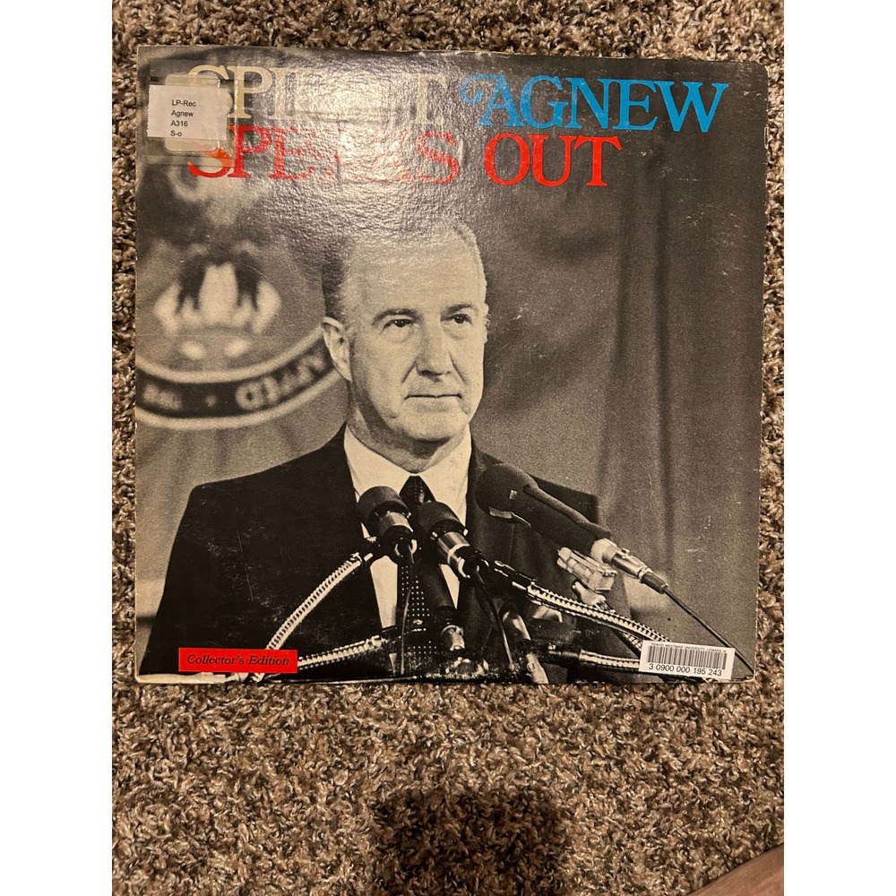 Spiro T Agnew Speaks Out Vinyl LP RCA Victor PRM-316 Spoken Word Nixon Era